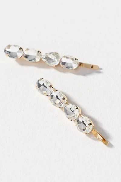 Kitsch Gemstone Bobby Pins, Set Of 2 In Gold