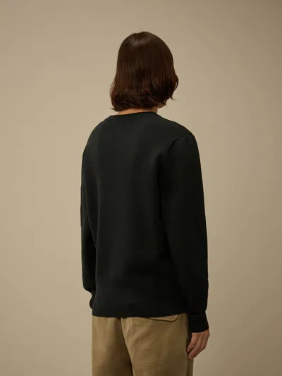 C.p. Company Re-woll Crewneck Lens Sweater In Green