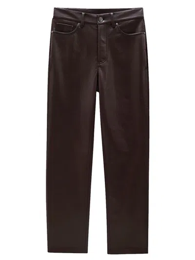 Anine Bing Pantaloni Bruno Donna Marrone Scuro In Brown