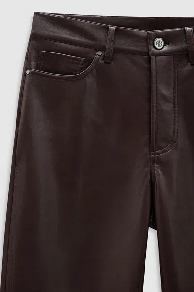 Anine Bing Pantaloni Bruno Donna Marrone Scuro In Brown