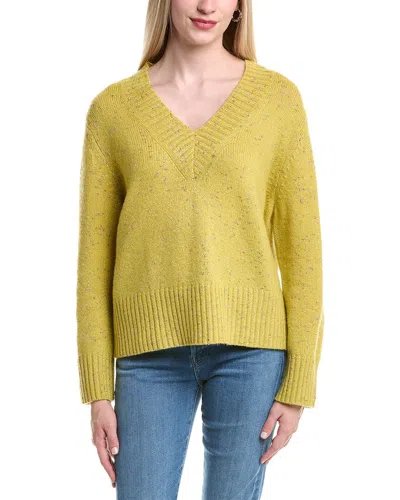 Autumn Cashmere Boxy V Wool & Cashmere-blend Sweater In Green