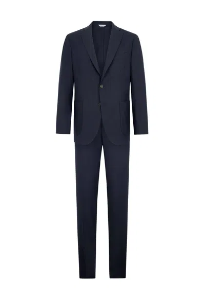 Boglioli High Twist Wool K-suit In Blue