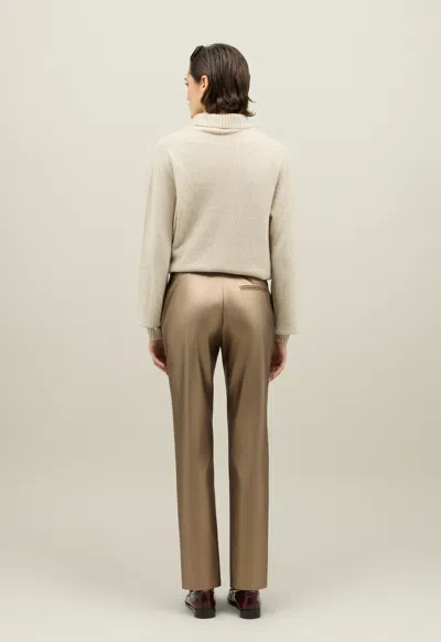 Boglioli Vegan Leather Metallic Trousers In Multi