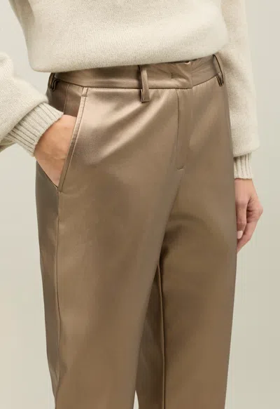 Boglioli Vegan Leather Metallic Trousers In Multi