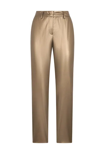 Boglioli Vegan Leather Metallic Trousers In Multi