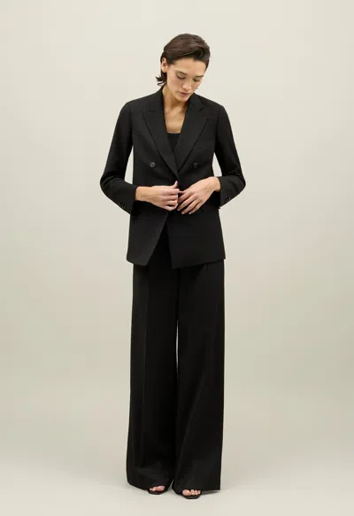 Boglioli Stretch Gabardine Bianca Blazer In Black