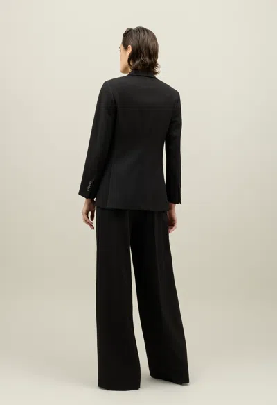 Boglioli Stretch Gabardine Bianca Blazer In Black