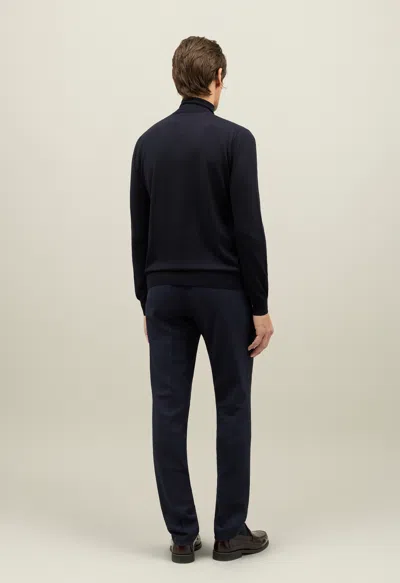 Boglioli Wool Turtleneck In Blue