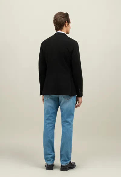 Boglioli Knitted Jersey K-jacket In Black