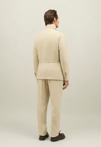 Boglioli Flannel Padded Field Jacket In White