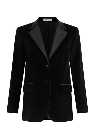 Boglioli Velvet Giulia Tux Blazer In Black