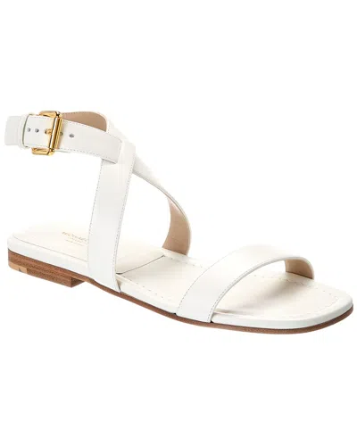 Michael Kors Collection Bridgette Leather Sandal In White