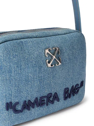 Off-white Jitney Camera Denim Bag In Blue
