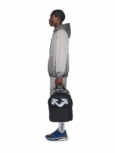 Off-white Heritage Backpack Rubber 3d In Black
