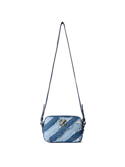 Off-white Raw Denim Camera Bag In Blue