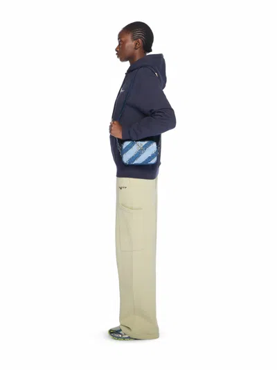 Off-white Raw Denim Camera Bag In Blue