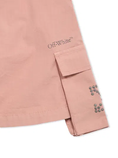 Off-white Arrow Studs Cargo Skirt In Pink
