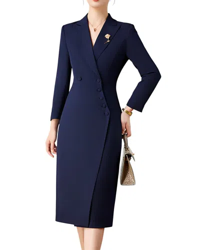 Vincent Midi Dress In Blue