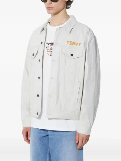 This Is Never That Button Denim Jacket In White