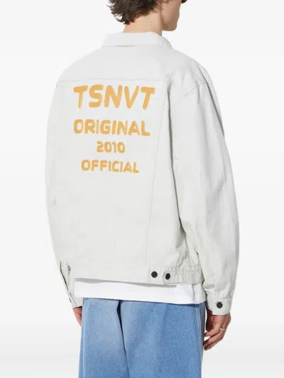 This Is Never That Button Denim Jacket In White