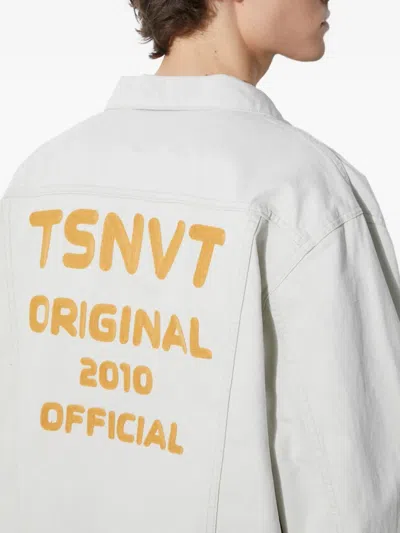 This Is Never That Button Denim Jacket In White