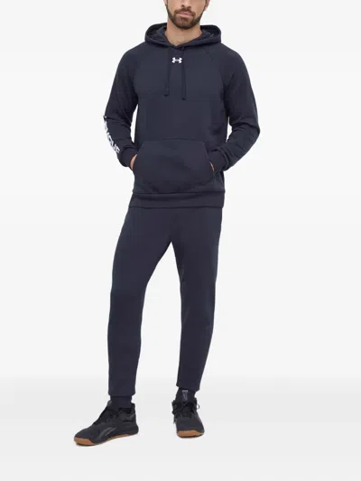 Under Armour Rival Logo Hooded Tracksuit In Blue