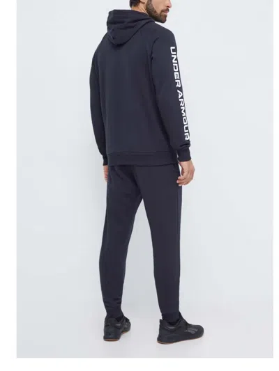 Under Armour Rival Logo Hooded Tracksuit In Blue