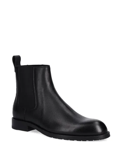 Hugo Boss Pull-tab Boots In Black