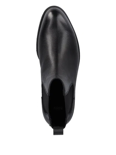 Hugo Boss Pull-tab Boots In Black