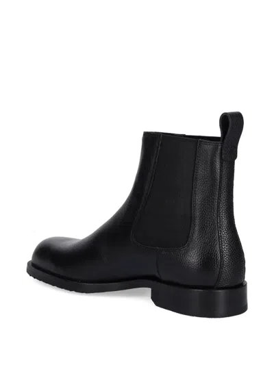 Hugo Boss Pull-tab Boots In Black