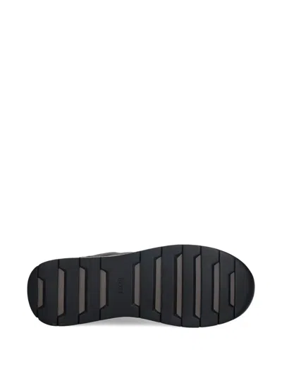 Hugo Boss Panelled Lace-up Sneakers In Brown