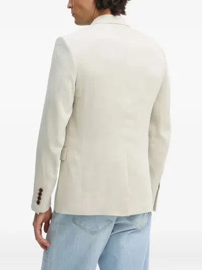 Theory Buttons Flap-pockets Blazer In Neutral