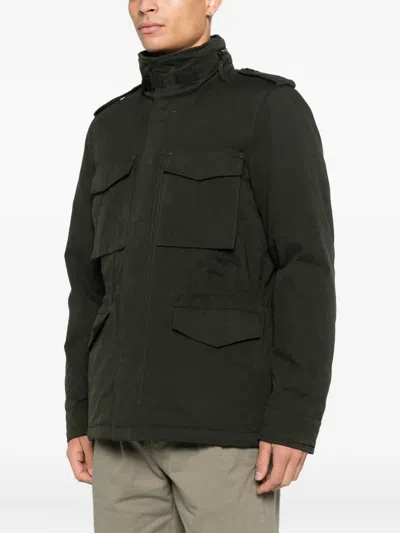 Aspesi Flap-pockets Collared Jacket In Black