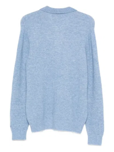 Mc2 Saint Barth Polo-collar Sweater In Blue
