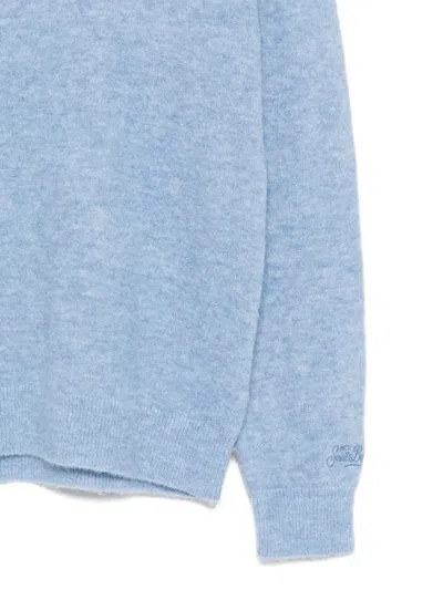 Mc2 Saint Barth Polo-collar Sweater In Blue
