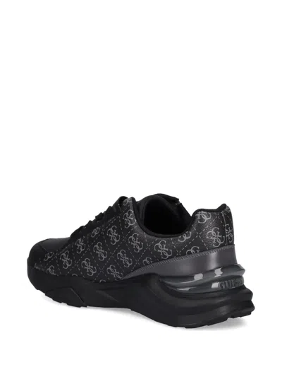 Guess Usa Valla 4g Logo Sneakers In Black