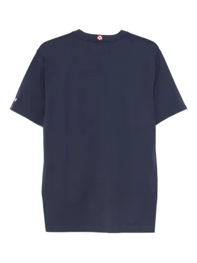 Mc2 Saint Barth Embroidered-detail T-shirt In Blue