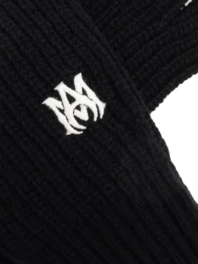Amiri Logo-embroidered Gloves In Black