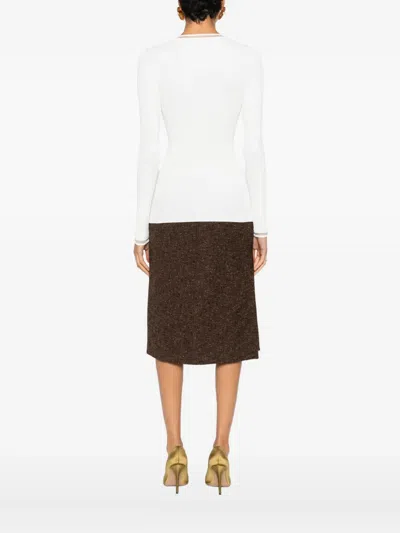 Elisabetta Franchi Tricot Sweater In White