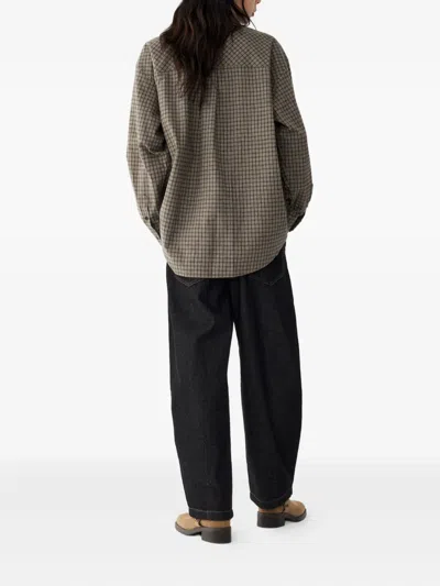 Studio Tomboy Check-pattern Shirt In Brown