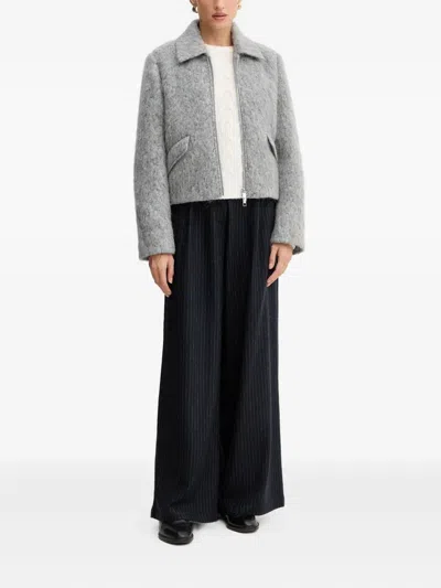 Hugo Boss Zipped Jacket In Gray