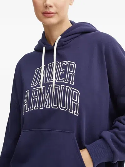 Under Armour Icon Heavyweight Terry Hoodie In Blue