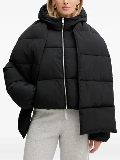 Hugo Boss Hooded Padded Jacket In Black