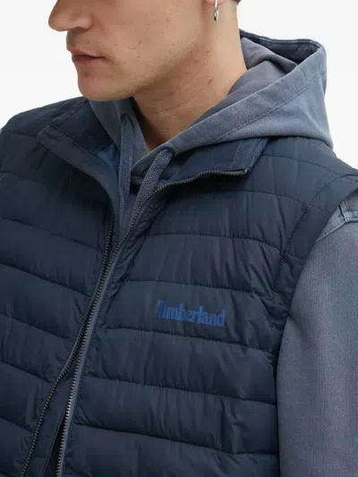Timberland Padded Zip Gilet In Blue