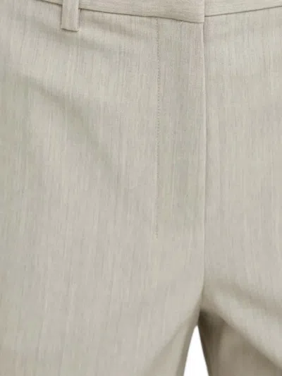 Theory Belted-loop Trousers In Gray