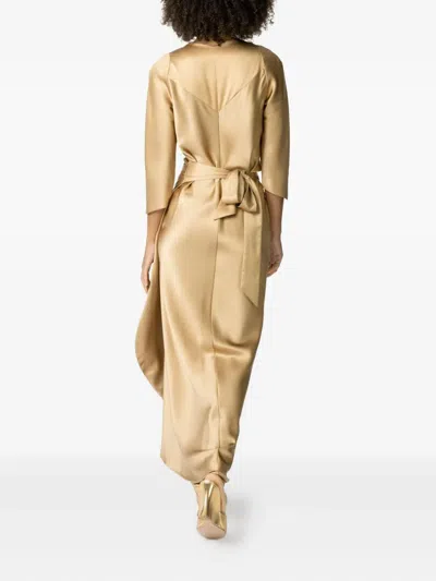 Peter Cohen Tie-front Wrap Dress In Brown