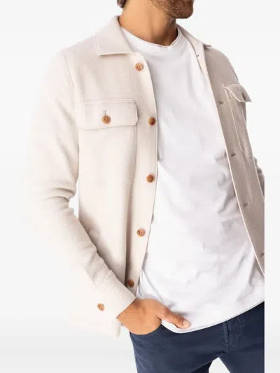 Eleventy Four-pocket Shirt Jacket In Pink