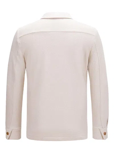 Eleventy Four-pocket Shirt Jacket In Pink