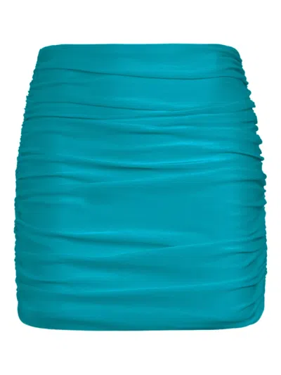 Patbo Ruched Mini Skirt In Blue
