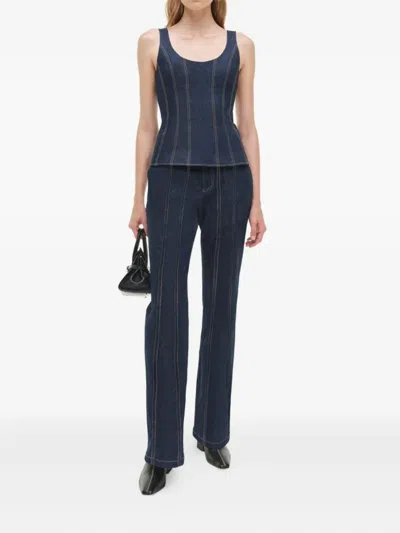 Simkhai Lachlan Denim Top In Blue